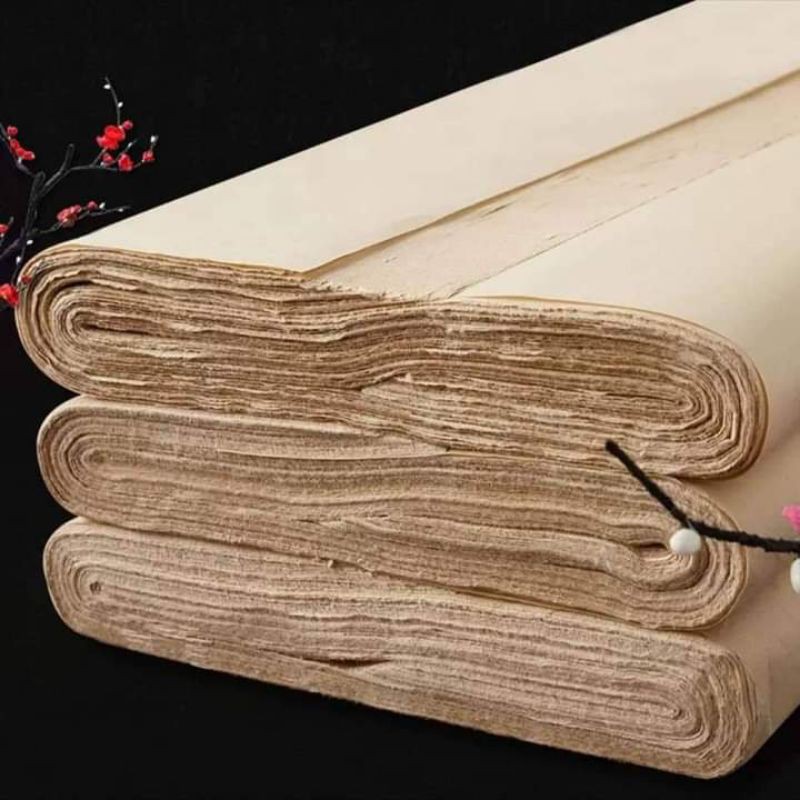 Xấp 10 tờ giấy xuyến cổ Có 2 màu: màu nâu cổ và màu trắng